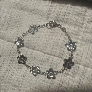 Silver Floral Bracelet